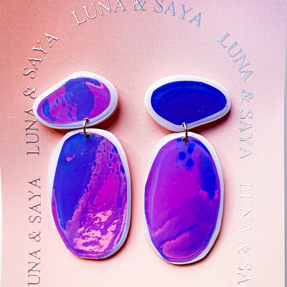 Luna & Saya Statement Earrings. Make an offer on the bundle of 3 if you want - Picture 1 of 3